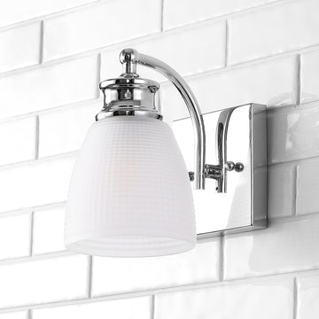 Beverly Metal/Glass Contemporary Modern LED Vanity Light - JONATHAN Y